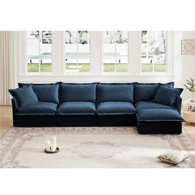 NicBex Couches for Living Room Single Deep Seat Sofa Couch Fabric Slip-covered Armchair with 1 Big Back Cushion and 2 Big Toss Pillows