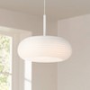 Possini Euro Design Sandringham 13 3/4" Modern Pendant Ceiling Light Fixture Dining Room Over Table Kitchen Island Hanging LED Sanded White Finish - 2 of 4