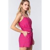 Slickblue Hot Pink Cami Strap Romper with Belted Waist, Sleeveless One Piece for Summer Looks, Size S-L - 4 of 4