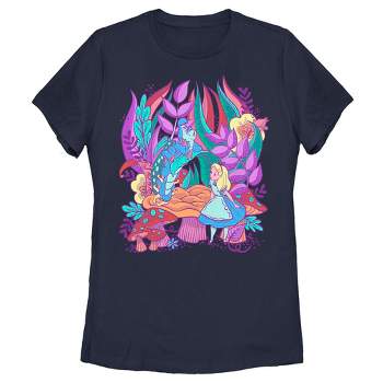 Women\'s Alice In Wonderland Cheshire Split : Cat T-shirt Target