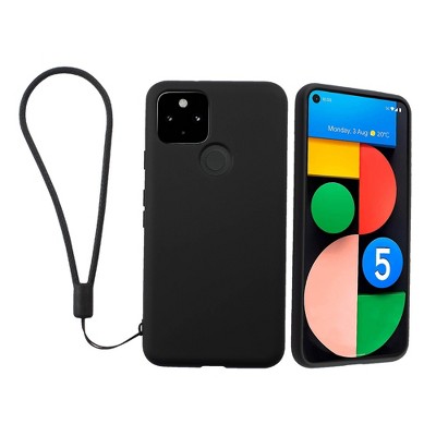 Insten Liquid Silicone Case For Google Pixel 5 (2020) Soft Microfiber Full Body Protective Cover