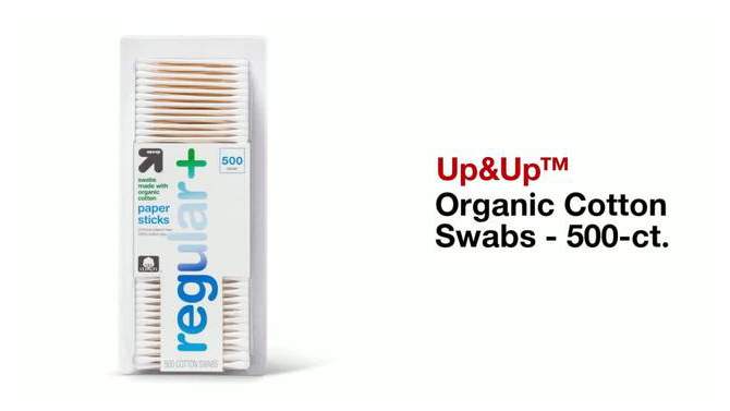 Organic Cotton Swabs - 500ct - up &#38; up&#8482;, 2 of 6, play video