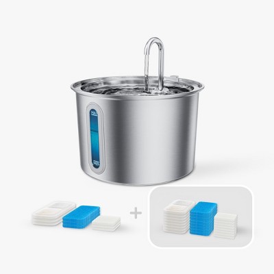 Oneisall PWF-001 2L Cat Water Fountain with 11 PCS Filters, with Snap, Anti-Spill Cats Water Fountains with Quiet Pump