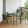 WestinTrends Playa 5-Piece Outdoor Patio Metal Frame Dining Table Set with Stackable Patio Dining Chairs - 2 of 4