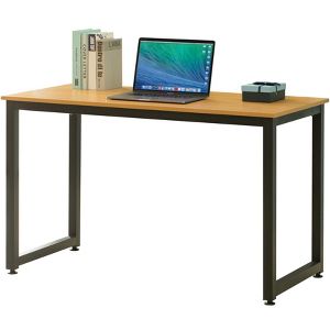 Wooden Writing Desk Homes Office Table With Sturdy Metal Frame Target