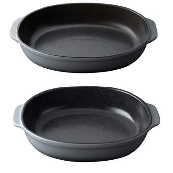 BergHOFF GEM Stoneware 2Pc Oval Baking Dish Set, Small and Large