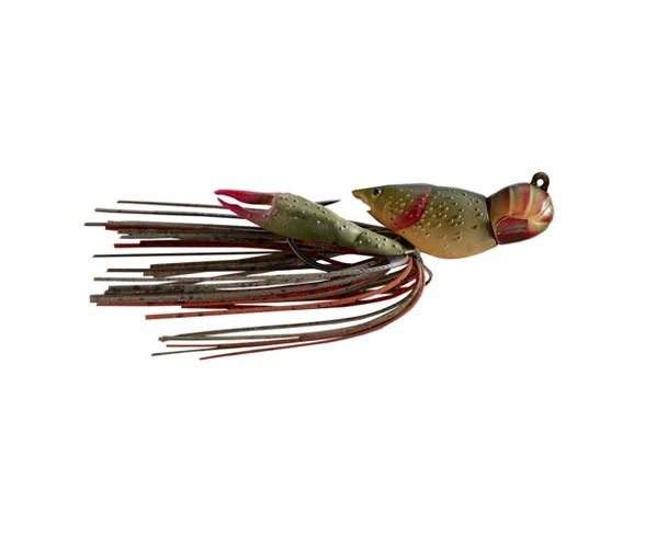 LiveTarget Lures Hollow Body Craw Jig - Brown/Red - 1 3/4" - 5/8 oz