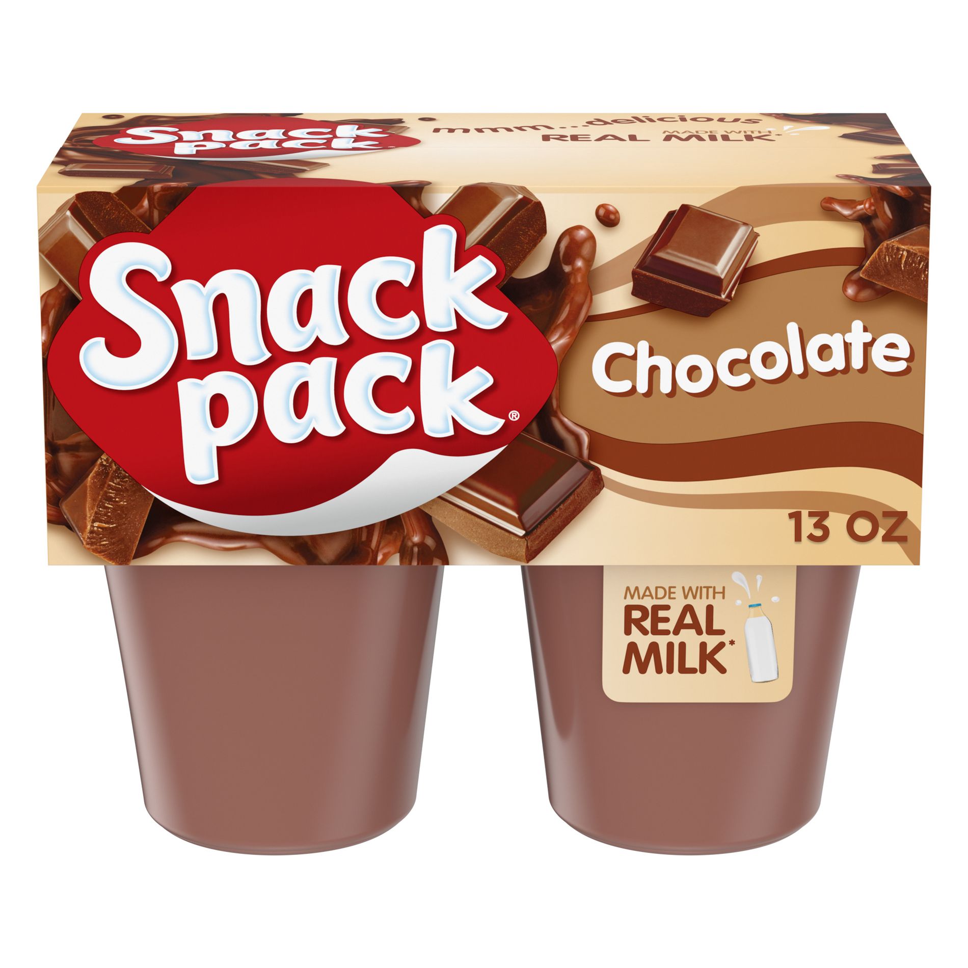 Snack Pack Chocolate Gelatin Dessert - 13oz
