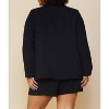 Women's PLUS SIZE LONG SLEEVE OPEN BLAZER - SKIES ARE BLUE - 2 of 4