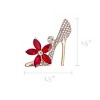 Wrapables Crystal Rhinestone High Heel Shoe Brooch Pin, Red - 2 of 4