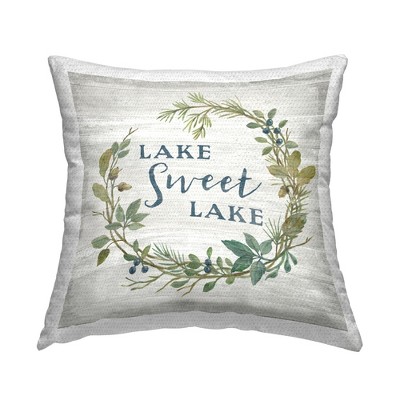 Stupell Industries Sweet Lake Quote Rustic Floral Botanical Frame