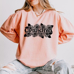 Simply Sage Market Grandma Sunflower Lightweight Garment Dyed Sweatshirt - 1 of 4