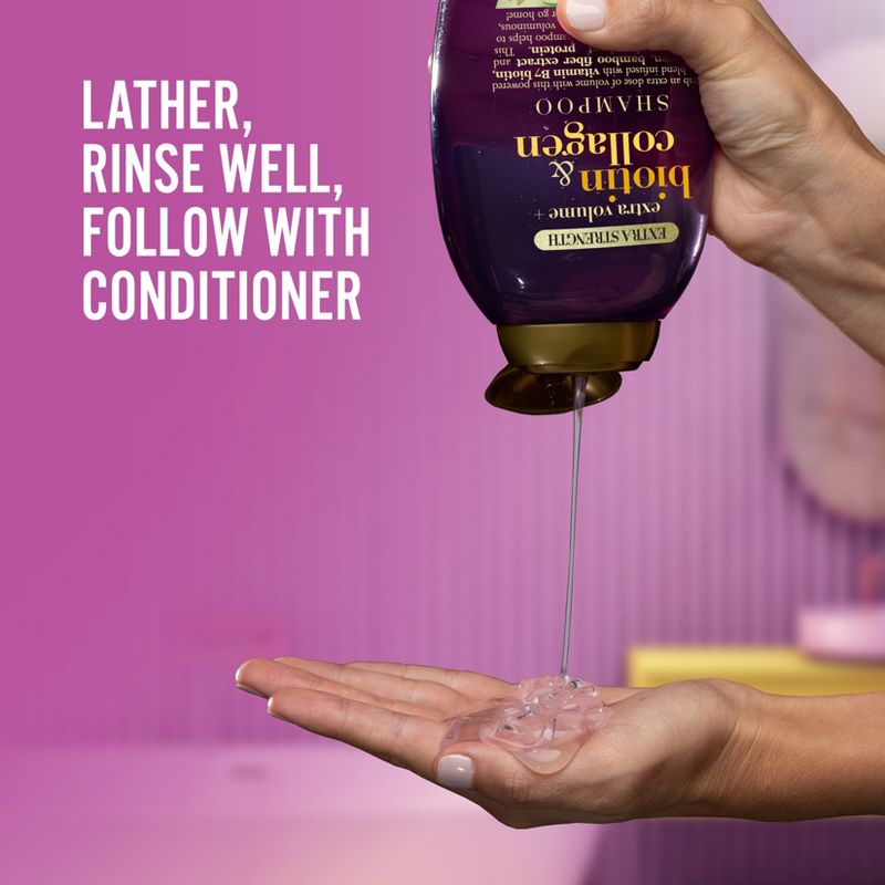 OGX Biotin &#38; Collagen Extra Strength Volumizing Shampoo for Fine Hair - 13 fl oz, 6 of 17