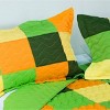 Slickblue 3PC Quilt Set, Hand-Stitched Patch Design, Full/Queen, Reversible, 100% TC Fabric, Multiple Color Options - 3 of 4