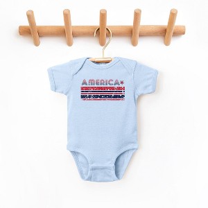 The Juniper Shop America With Stars And Stripes Baby Bodysuit - 1 of 2