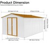 NicBex 10x12Ft Metal Garden Sheds, Outdoor Storage Sheds, Gazebos with a Practical Pent Roof, Carports for Garden, Patios, Lawns - 2 of 4