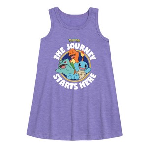 - Pokémon - Let's Get Started Graphic Sleeveless Aline Dress - 1 of 3