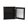 Chesterfield 1 Door Wall Cabinet Dark Espresso - Elegant Home Fashions: Teamson Home, Mid-Century Modern Storage, Chrome Hardware - 3 of 3