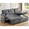 Dyonery 81" Sleeper Sofa Bed with Pull Out Bed L Shaped Couch Sectional Sleeper Sofa - 2 of 4