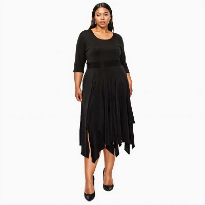 L I V D Women's Shay Handkerchief Hem Dress
