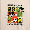 Women's - Disney - Mickey Soccer Lightweight French Terry Wide Neck Long Sleeve Shirt - 2 of 4