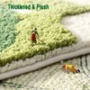 Green Leaf Bathroom Rug, Non - Slip Plush Shaggy Mat, Machine Washable, Absorbent Doormat 30x20. - 4 of 4