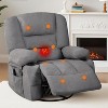 COZONY Power Recliner Chair, 360° Swivel Rocker, Chenille, 8-Point Massage, Heat, 350 lbs, Cup Holders, Storage, Wide Seat, Living Room - 2 of 4