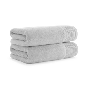 Aston & Arden Anatolia Bath Towels (2 Pack), 30x60, 600 GSM, Linen-Inspired Baratta Dobby, Combed Cotton, Solid - 1 of 4