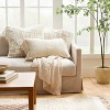 Oversized Woven Square Throw Pillow with Tassels Cream - Threshold™ designed with Studio McGee - image 2 of 4