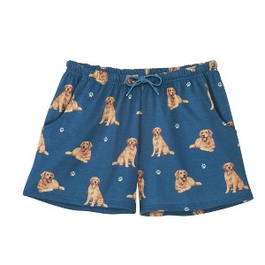 Collections Etc Dog Pajama Shorts with Pockets and Elasticized Waist - 1 of 4