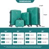 Lyngins Hardside 14/20/24/28 Inch 4PCs Luggage Sets with Aircraft Wheels,Adjustable Handles,Lightweight Suitcase Sets for Family Trips,Travel - 2 of 4