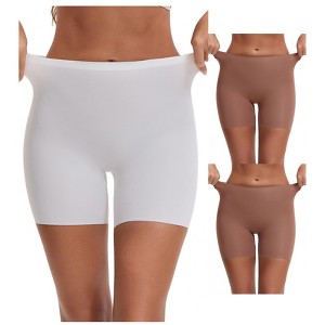 INSPIRE CHIC 3 Packs Women's Shorts Seamless High Waist Tummy Control Butt Lifter Thigh Slimmers - 1 of 4