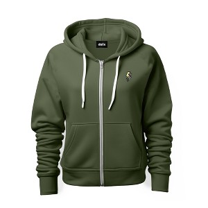 Dalix Lightning Bolt Glow in the Dark Embroidered Zip Hoodie Fleece Long Sleeve Pocket Warm Soft Mens - 1 of 4