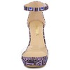 Allegra K Women's Printed Clear Strap Platform Chunky Heel Ankle Strap Sandals - 3 of 4