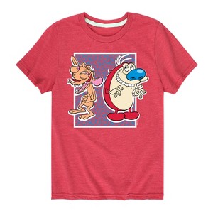 Boys' - Ren & Stimpy - Friendly Laughter Short Sleeve Graphic T-Shirt - 1 of 4