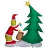 Grinch Airblown Inflatable Putting Ornaments on Tree  LG Scene Dr. Seuss , 8.5 ft Tall - 4 of 4