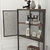 XIYUYEU 5-Tier Corner Open Shelf Bookcase Storage Shelf with Metal Mesh Door, Kitchen - 4 of 4