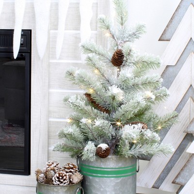 Frosted Pine Cone and Evergreen Christmas Floral Picks, 6-Pack