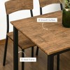 Resenkos 5 Piece Modern Industrial Dining Table and Chairs Set for Small Space, kitchen, Dining room, Dark Walnut Brown - 4 of 4