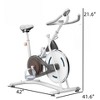 NAYSAYE Adjustable Professional Exercise Bike, Stationary Bikes for Home Cardio Gym Workouts, White, 42"*41.6"*21.6" - 3 of 4