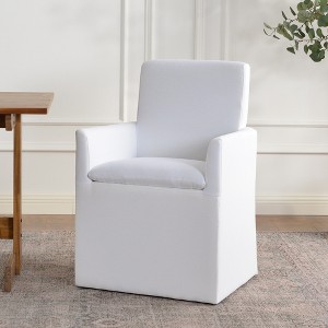 KINWELL Performance Fabric Dining Armchair, 24.5" Wide, No Assembly - 1 of 4