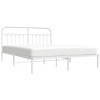 vidaXL White California King Metal Bed Frame with Headboard & Slats, No Mattress, Easy Assembly - 4 of 4