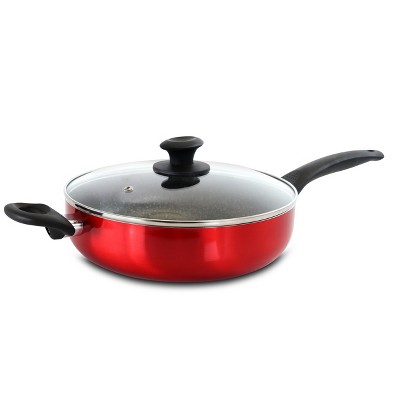 Oster Merrion 12 Inch Aluminum Frying Pan In Red With Bakelite Handle :  Target