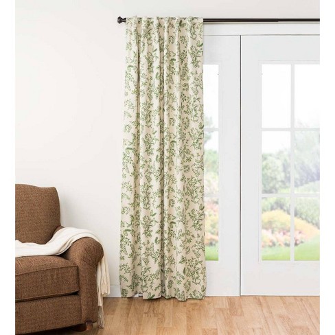 Botanical Toile Insulated Double Lined Curtain Panel 84 W X 84