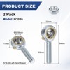 Unique Bargains Self-Lubricating Thread Joint Jam Nuts Rod End Bearing 2 Pcs - 3 of 4