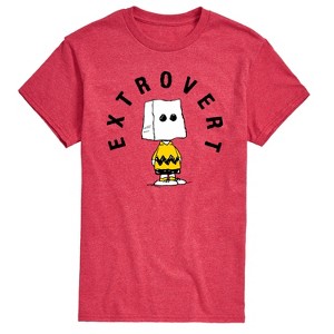 Men's - Peanuts - Charlie Brown Extrovert Short Sleeve Graphic T-Shirt - 1 of 4