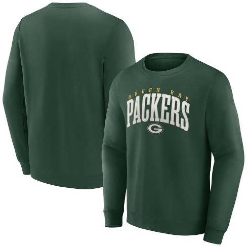 Nfl Green Bay Packers Men's Varsity Letter Long Sleeve Crew Fleece  Sweatshirt : Target