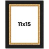 PosterPalooza | Embellished Brown Picture Frame - UV Acrylic, Foam Board Backing, Hanging Hardware - 2 of 4