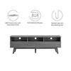 Modway Render 60" TV Stand – Mid-Century Entertainment Console with Sliding Doors, Open Storage, and Wood Grain Finish - 2 of 4