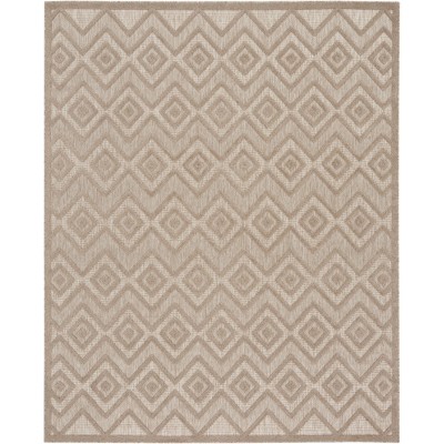 Nourison Versatile Solid Diamond Indoor Outdoor Flatweave Area Rug